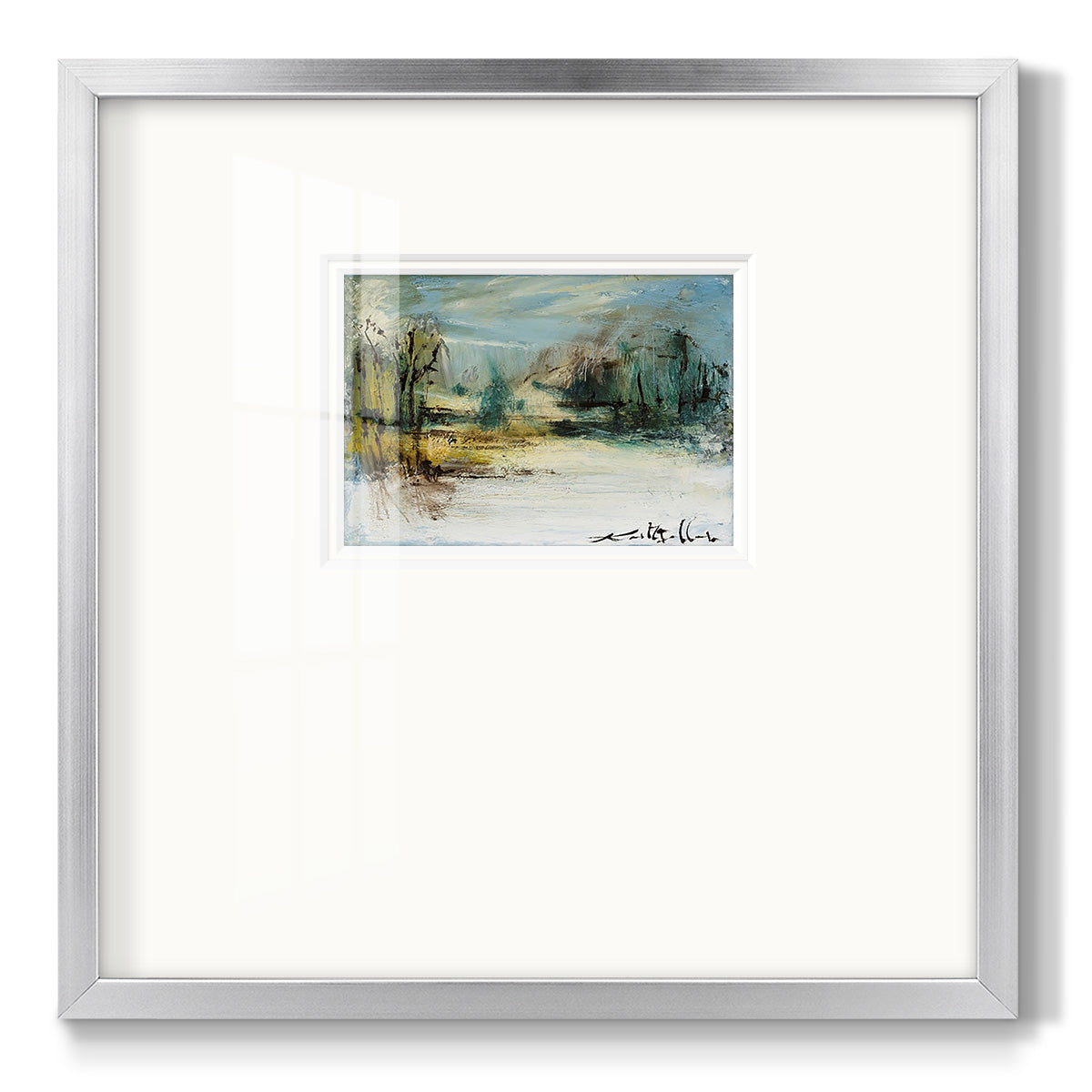 Wintery Horizon II Premium Framed Print Double Matboard