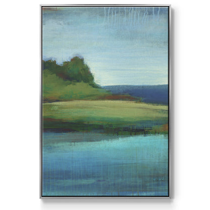 Silent Lakeside I - Floater Framed Canvas Print