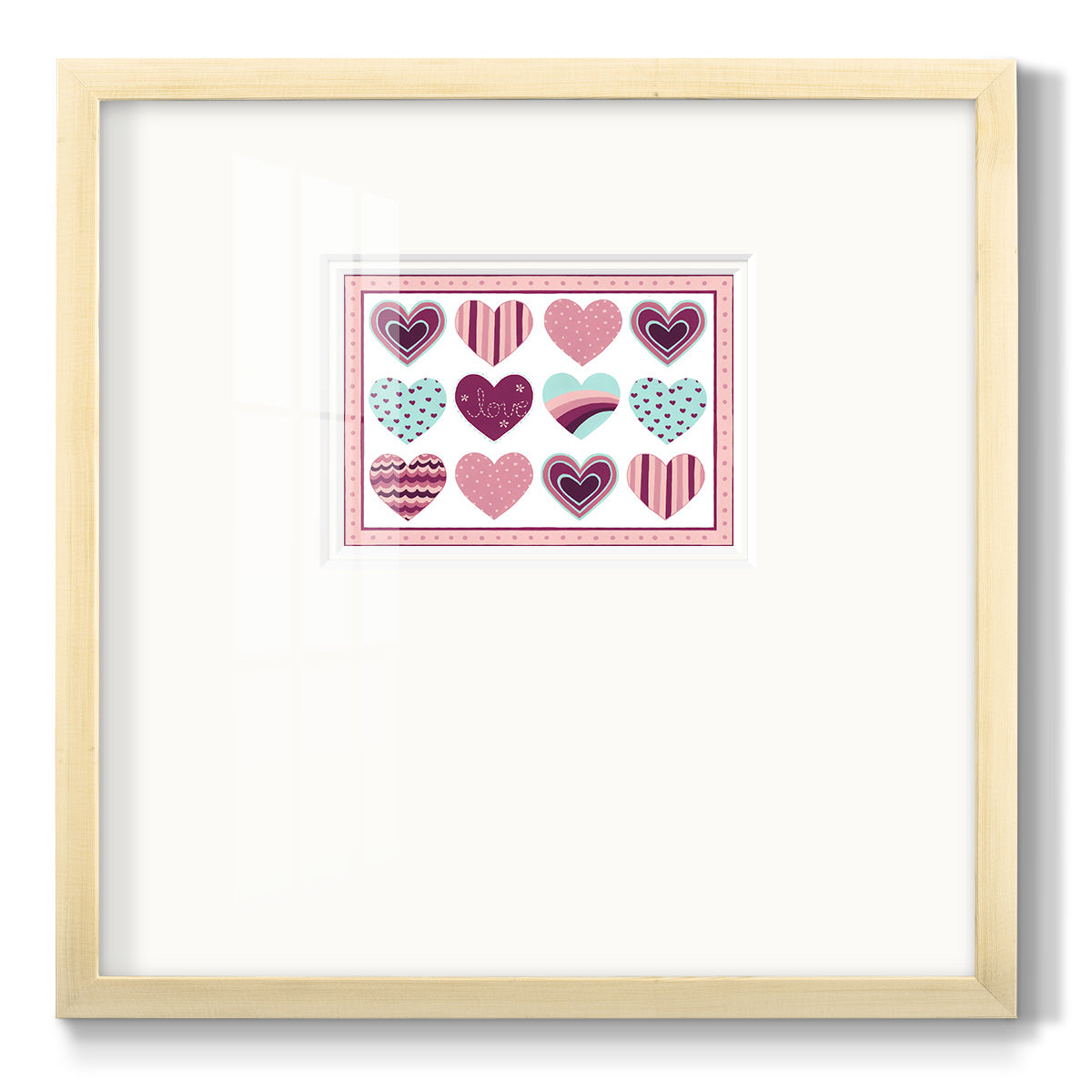 Sweet Valentine Collection A - Double Matboard Framed Print