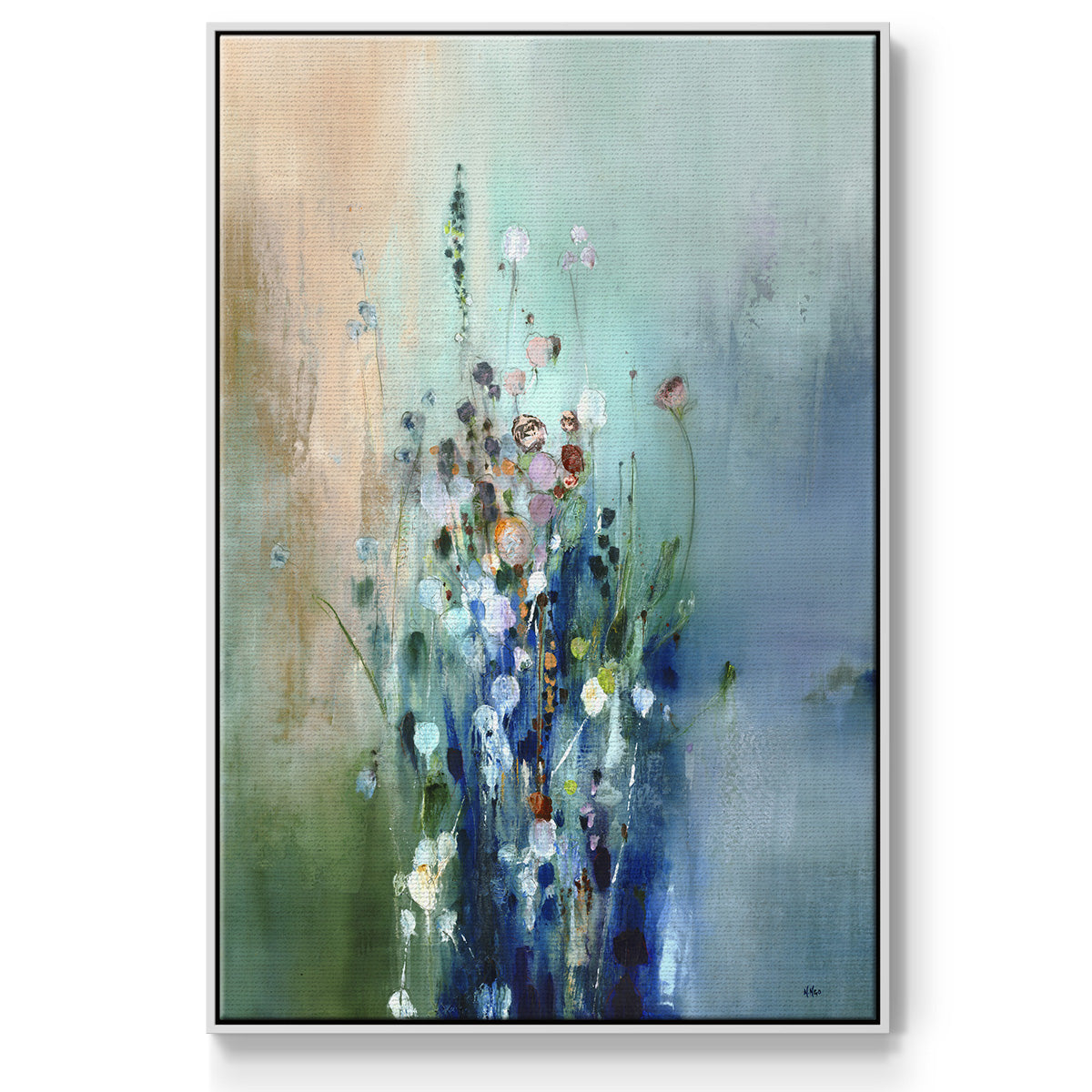 Current Air II - Floater Framed Canvas Print