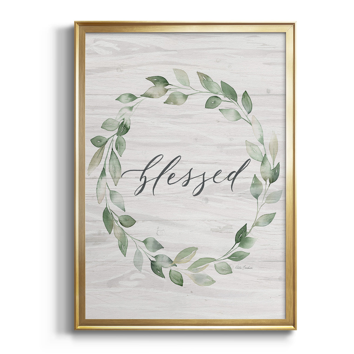 Blessed Wreath - Modern Framed Canvas Print