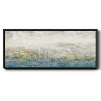Color Block Horizon - Floater Framed Canvas Print