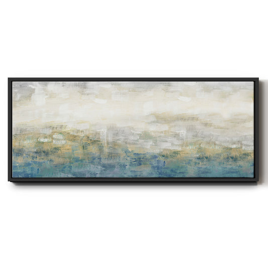 Color Block Horizon - Floater Framed Canvas Print