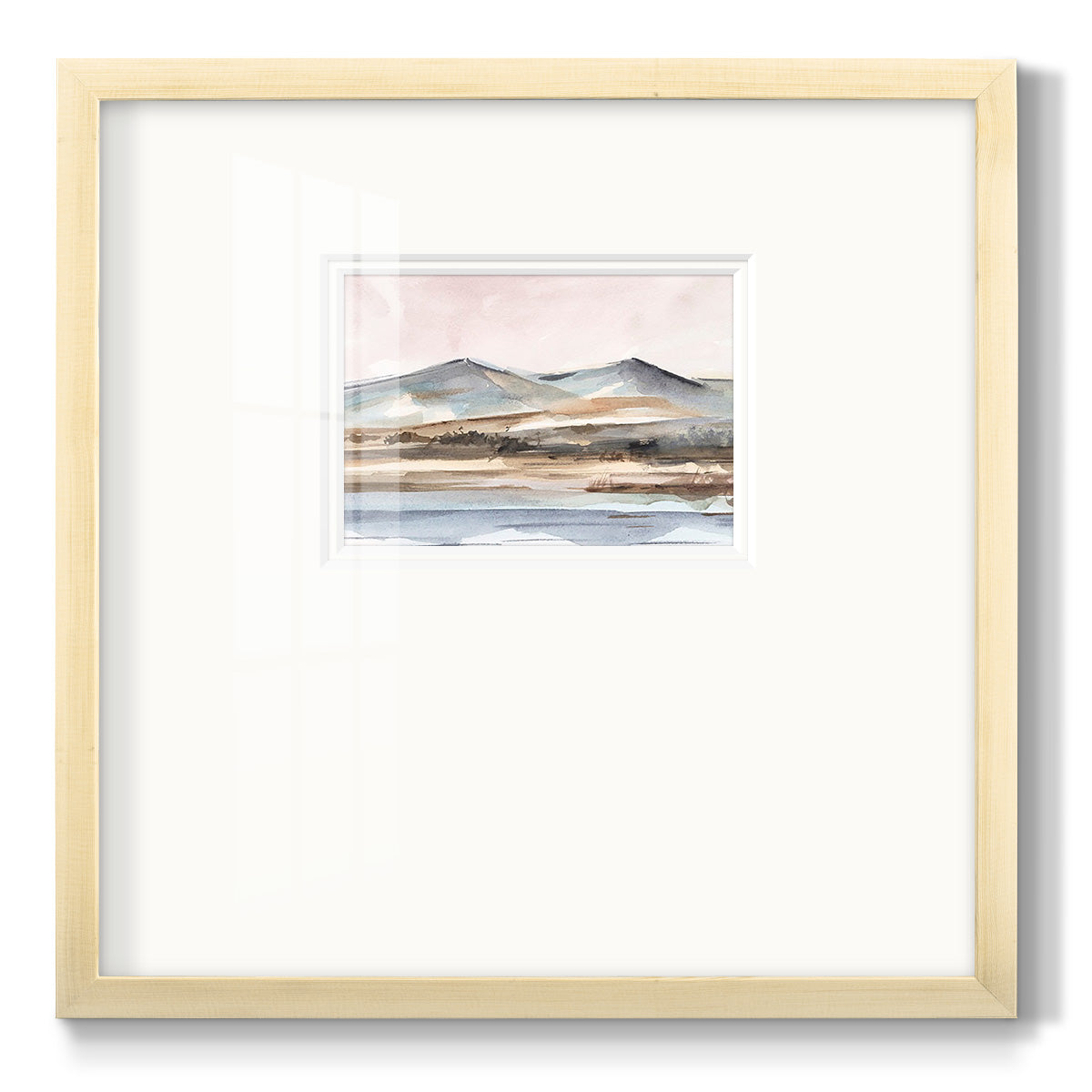 Autumn Mountain Valley II - Double Matboard Framed Print