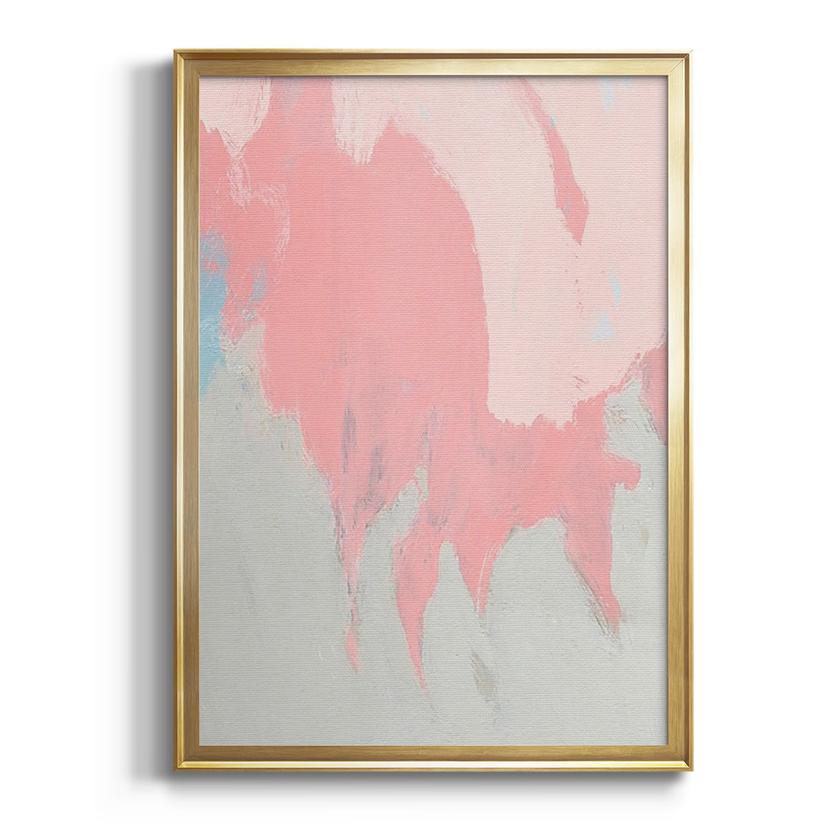 Blushing Abstract II - Modern Framed Canvas Print