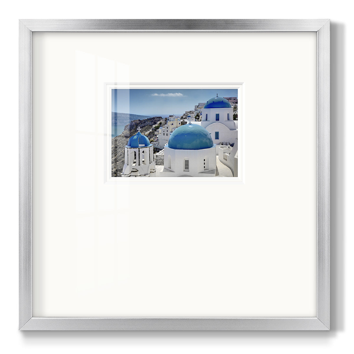 Santorini Saturday - Double Matboard Framed Print