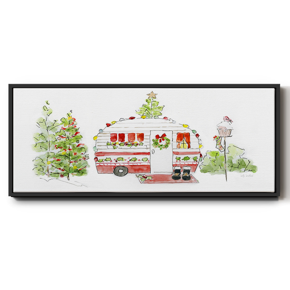 Holiday Camper II - Floater Framed Canvas Print