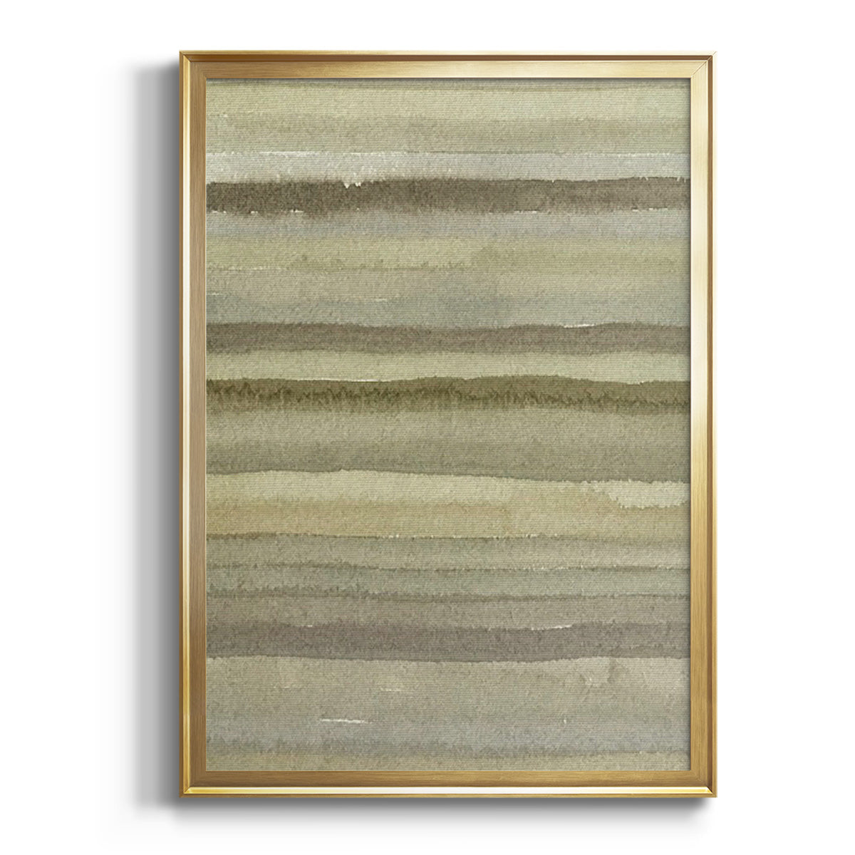 Lines in Neutral II - Modern Framed Canvas Print