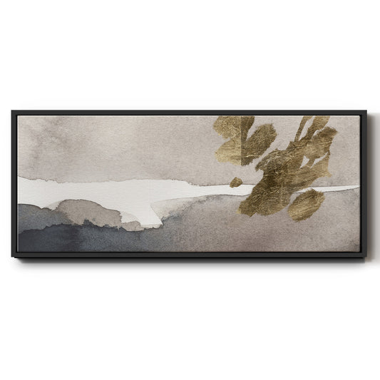 Watercolor with Gold II - Floater Framed Canvas Print