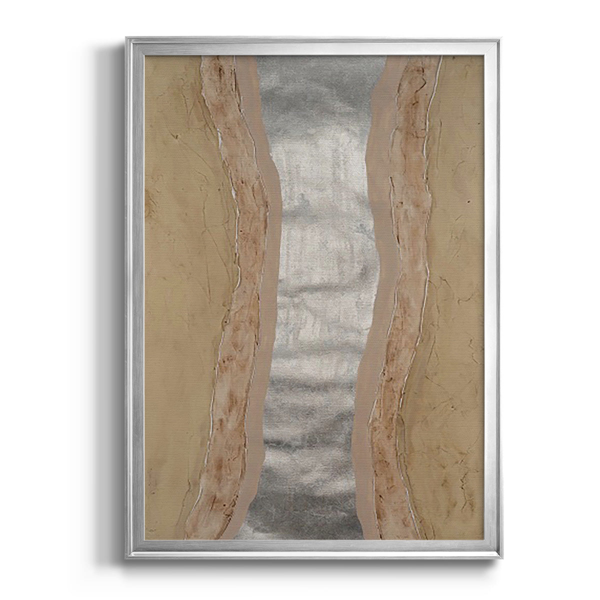 Silver Lake II - Modern Framed Canvas Print