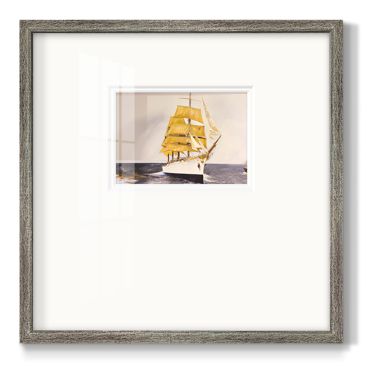 Golden Sailor Premium Framed Print Double Matboard