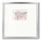 Pink Cheetah Map - Double Matboard Framed Print