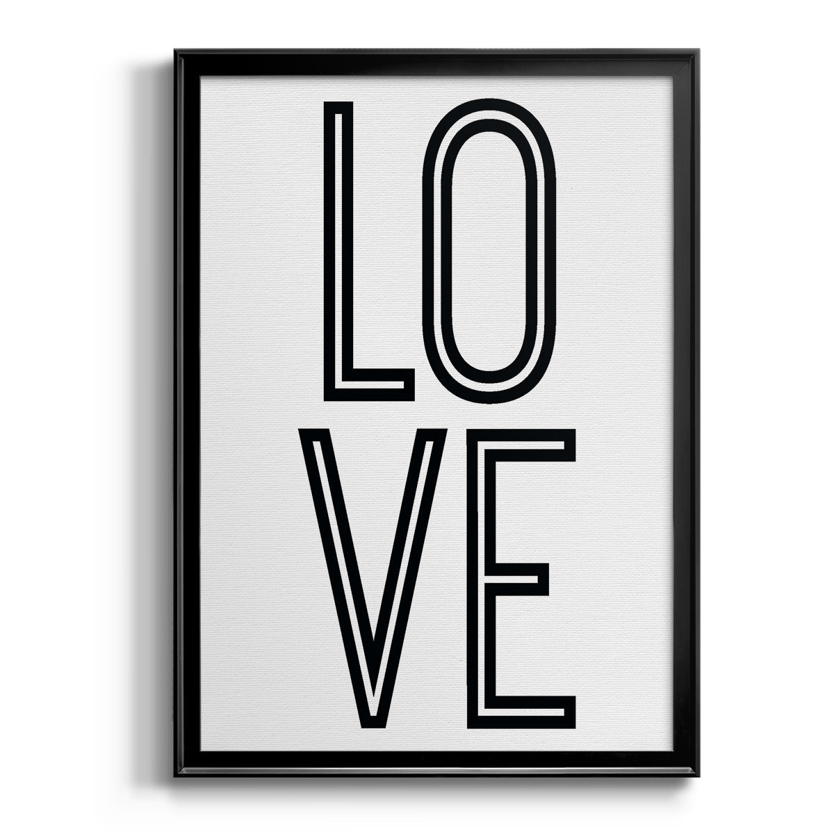 Bold Love II - Modern Framed Canvas Print