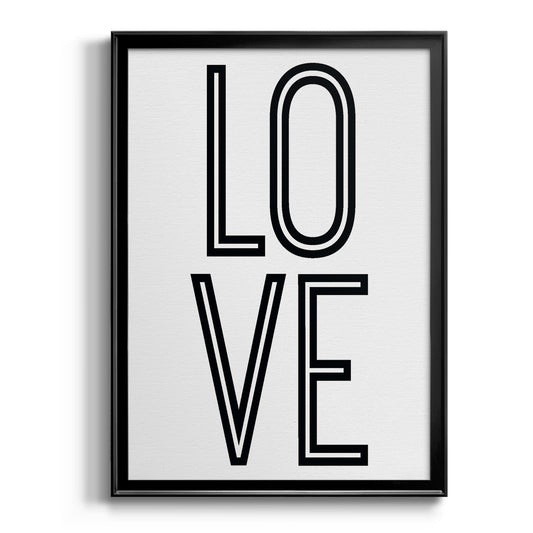 Bold Love II - Modern Framed Canvas Print