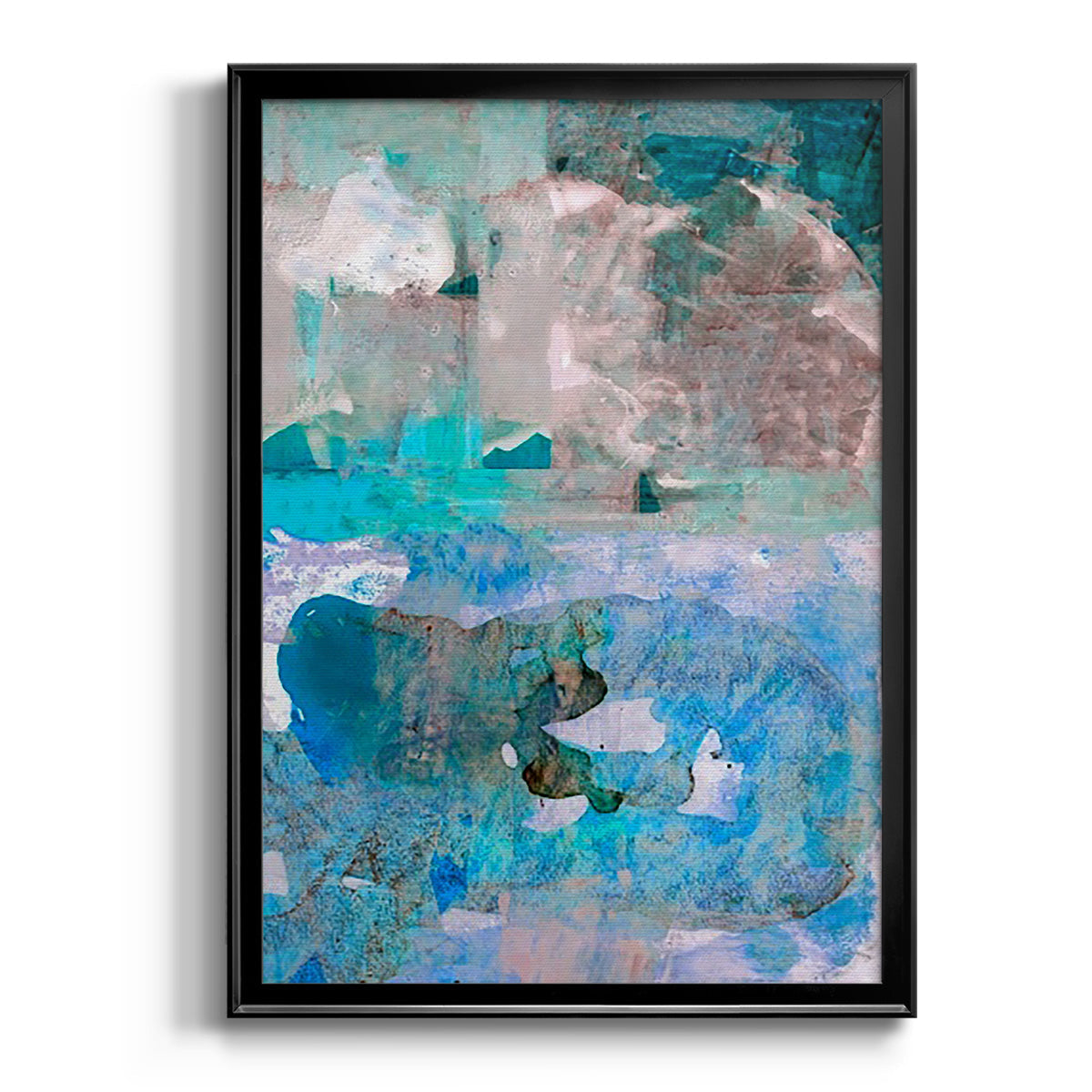 Impasto IV - Modern Framed Canvas Print