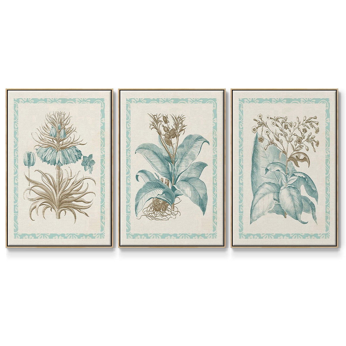 Willow Blue Besler I - Floater Framed Canvas Set