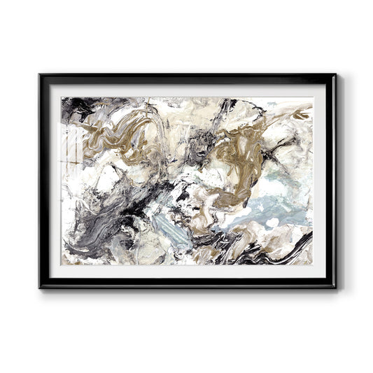 Marbelized Abstract - Modern Framed Art Print