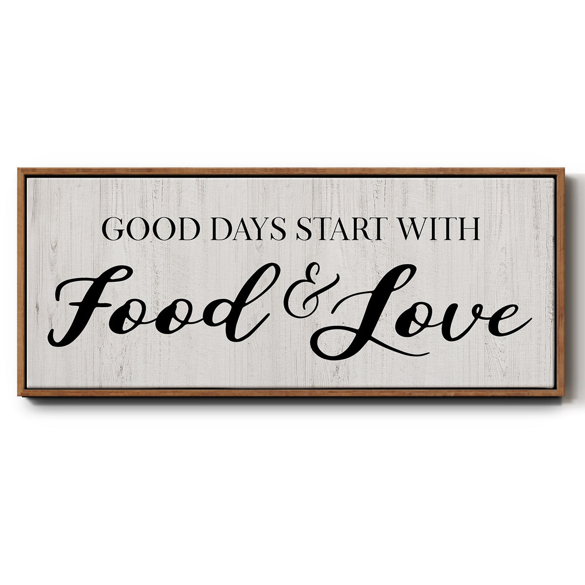 Food and Love - Floater Framed Canvas Print