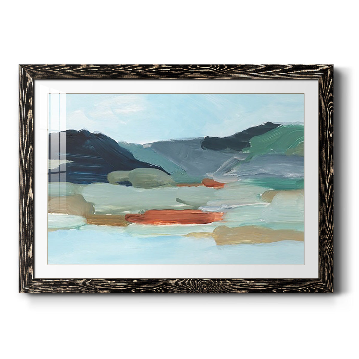 Autumn Mountains II - Barnwood Framed Art Print