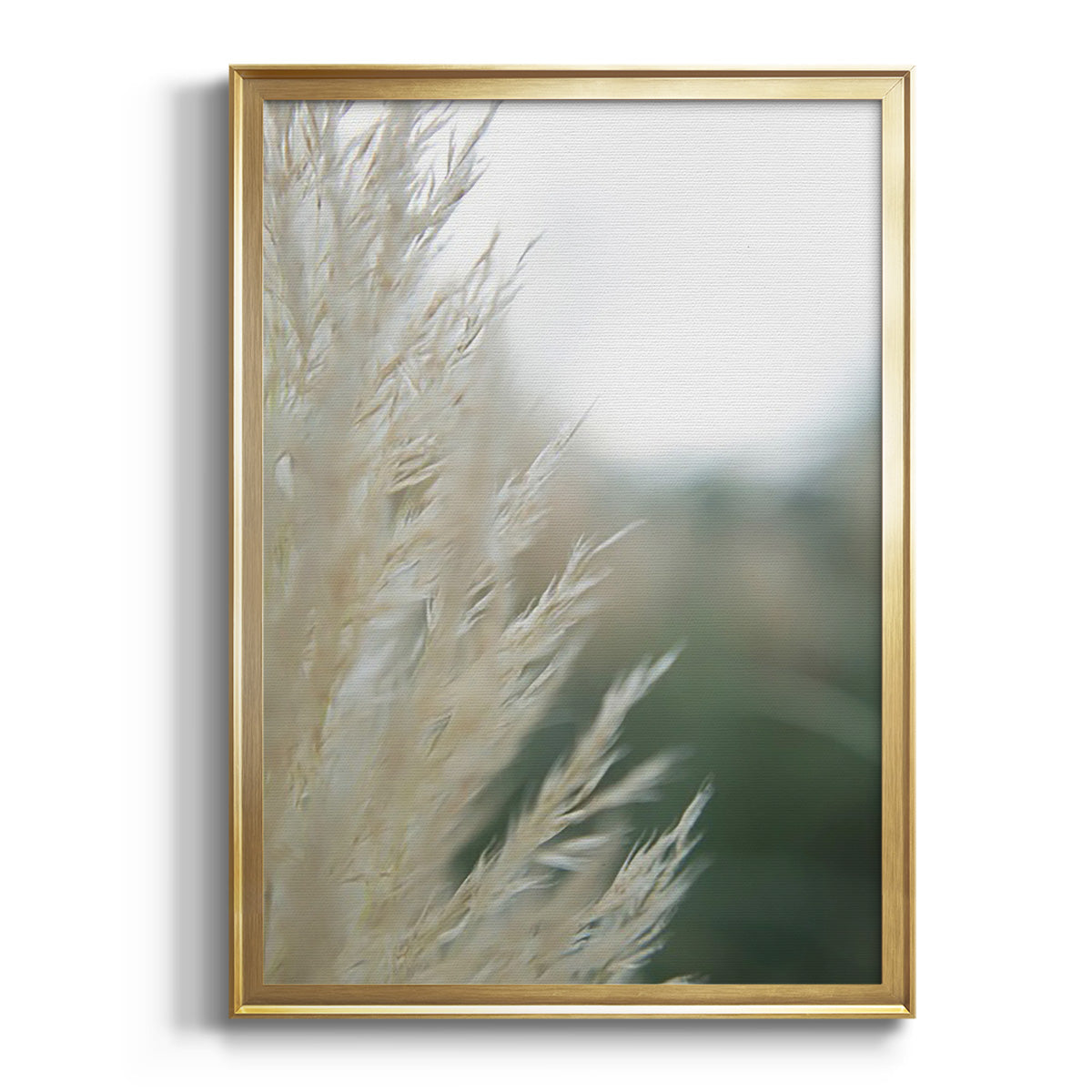 Subtle Grasses I - Modern Framed Canvas Print