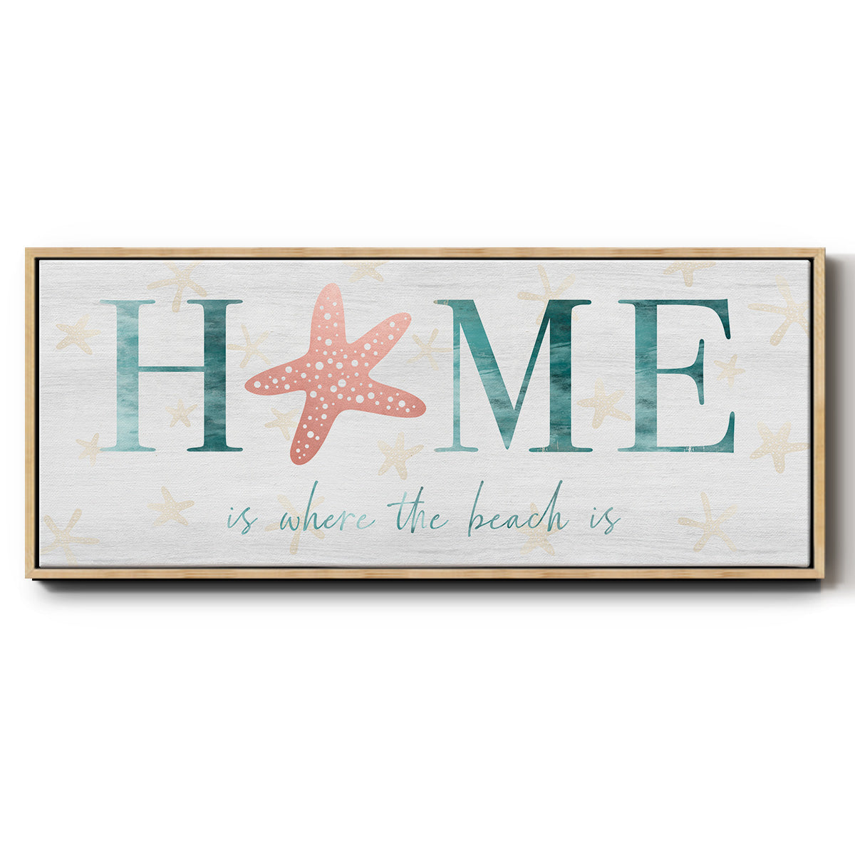 Home Beach - Floater Framed Canvas Print