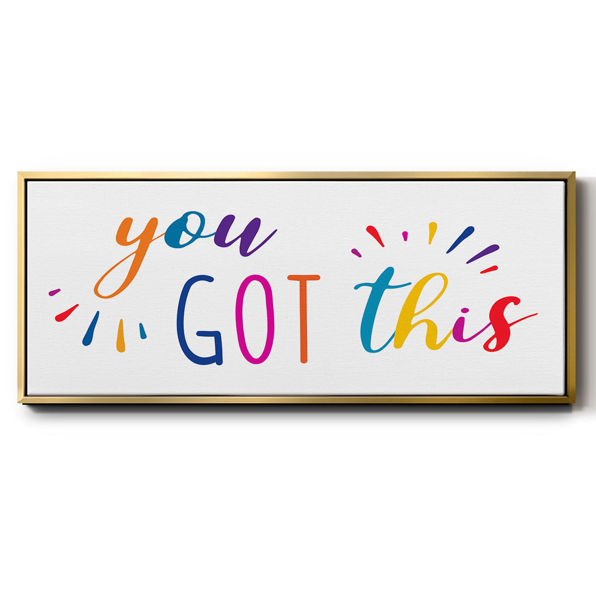 Rainbow Got This - Floater Framed Canvas Print