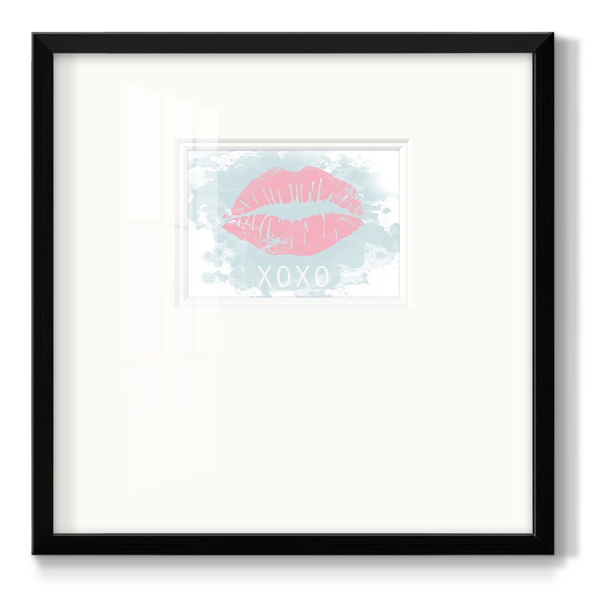 XOXO in Color Premium Framed Print Double Matboard