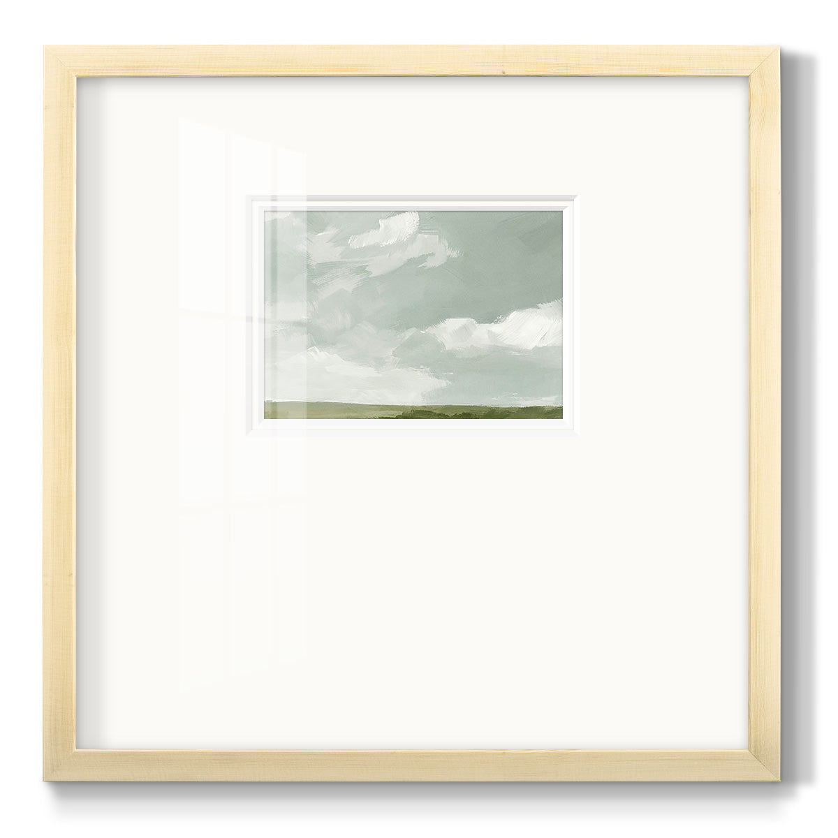 Gray Stone Sky II Premium Framed Print Double Matboard