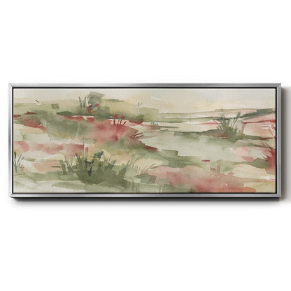 Rust Grasslands I - Floater Framed Canvas Print