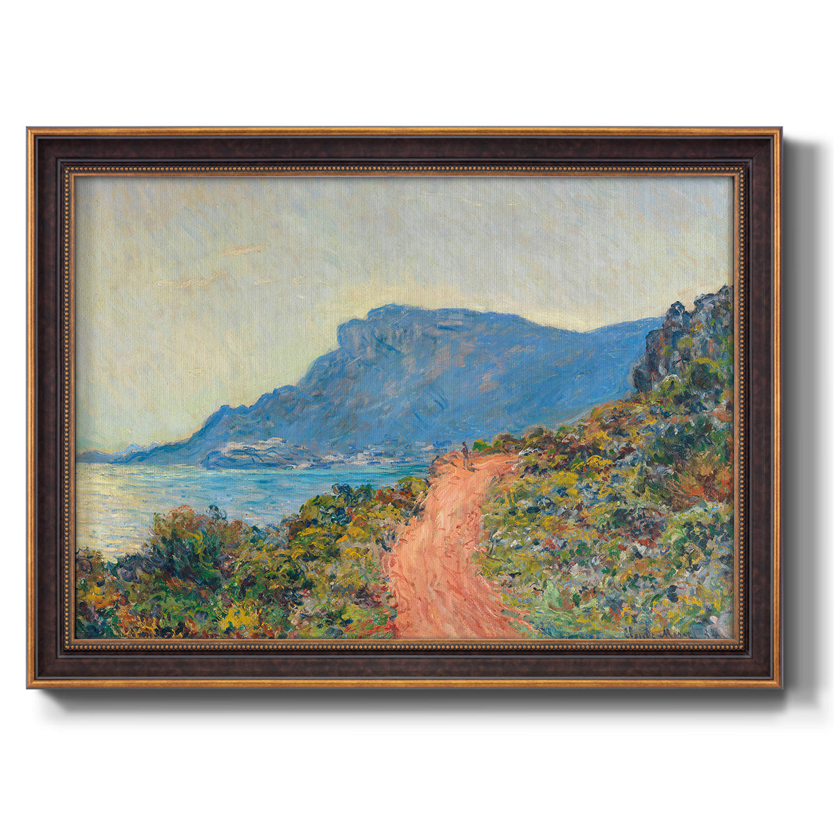Affiche La Corniche près de Monaco Peinture - Ornate Framed Canvas Print