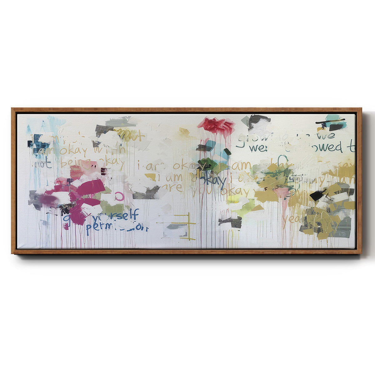 I'm Okay V - Floater Framed Canvas Print