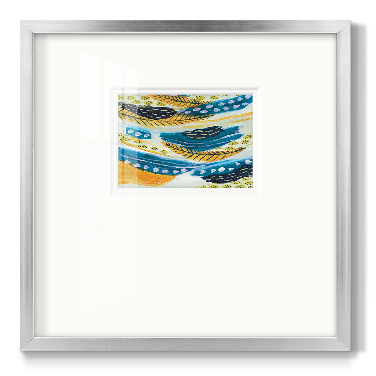 Feathery I - Double Matboard Framed Print