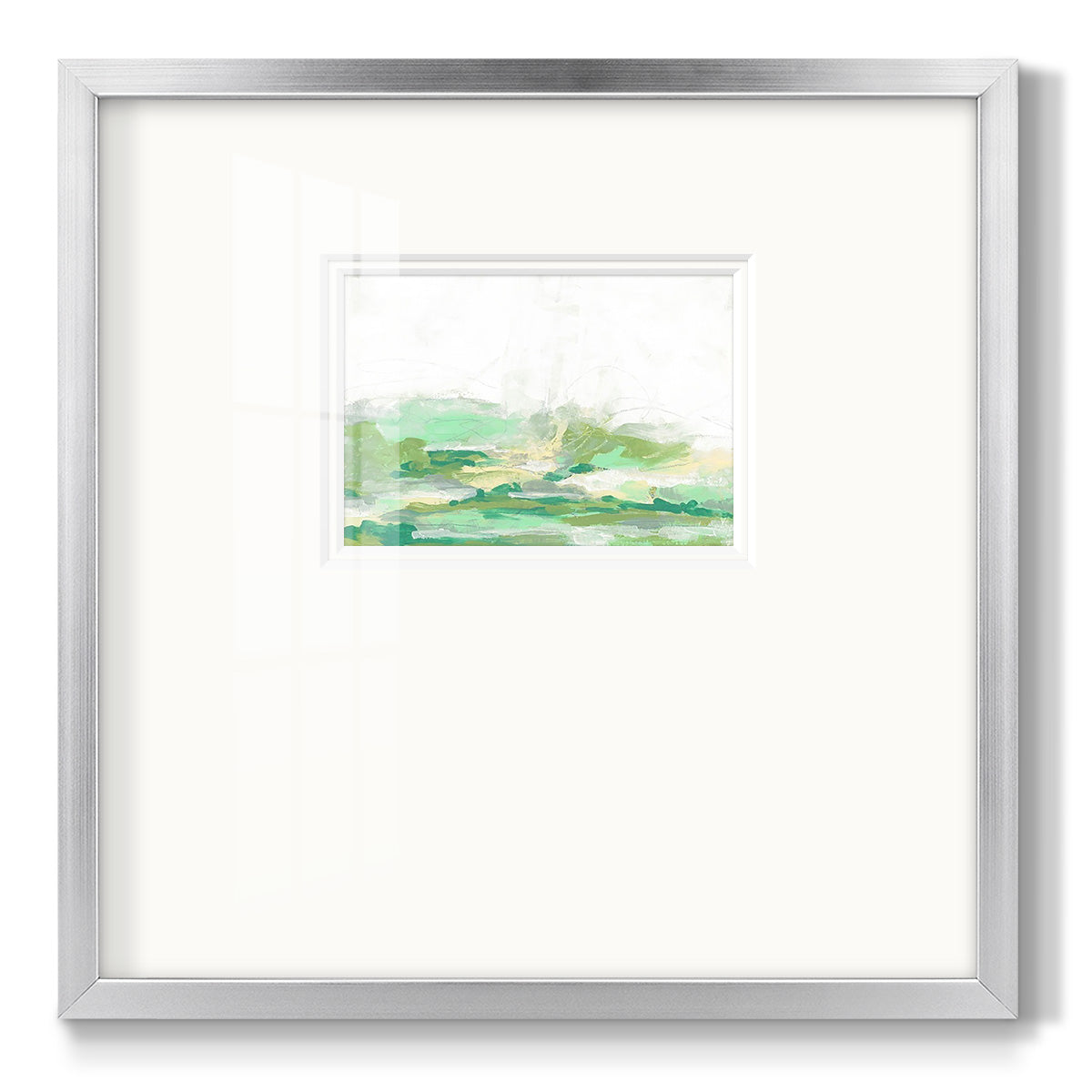 Green Mist Vista I Premium Framed Print Double Matboard