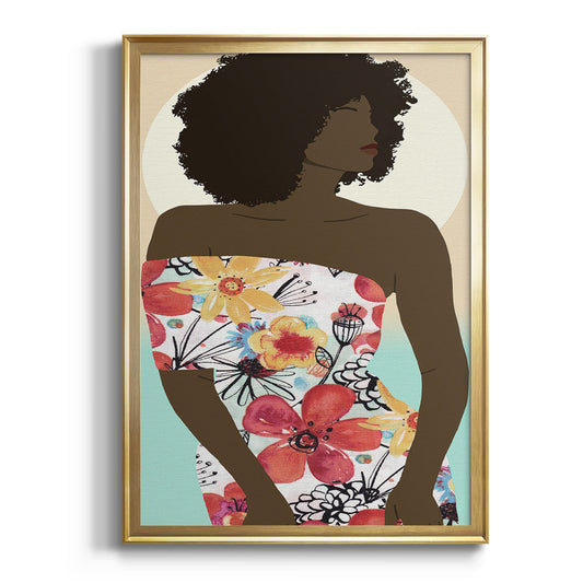 You Go Woman II - Modern Framed Canvas Print