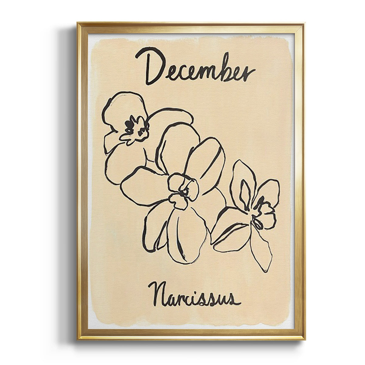 Birth Month XII - Modern Framed Canvas Print