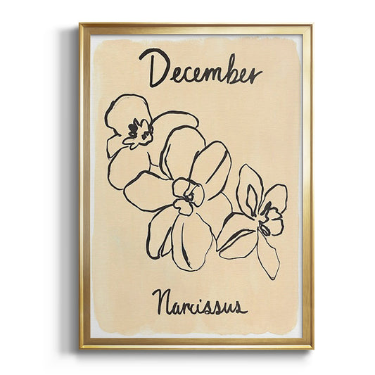 Birth Month XII - Modern Framed Canvas Print