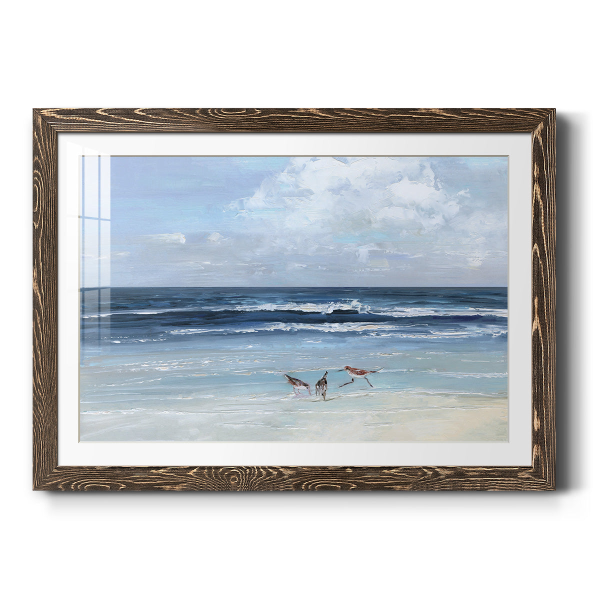 Beach Trio - Barnwood Framed Art Print
