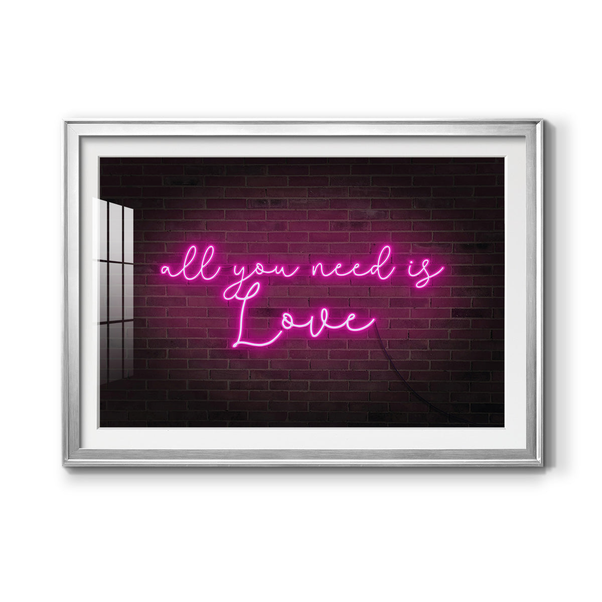 Neon Love I - Modern Framed Art Print