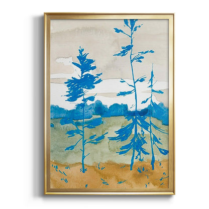 Cerulean Spruce II - Modern Framed Canvas Print