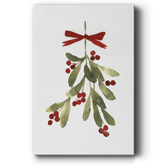 Mistletoe Bow I - Gallery Wrapped Canvas