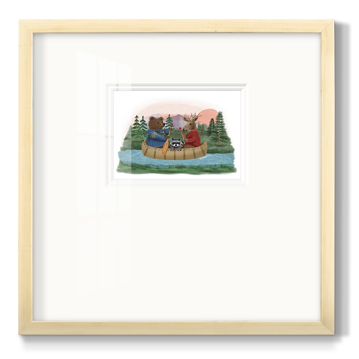 River Trip - Double Matboard Framed Print