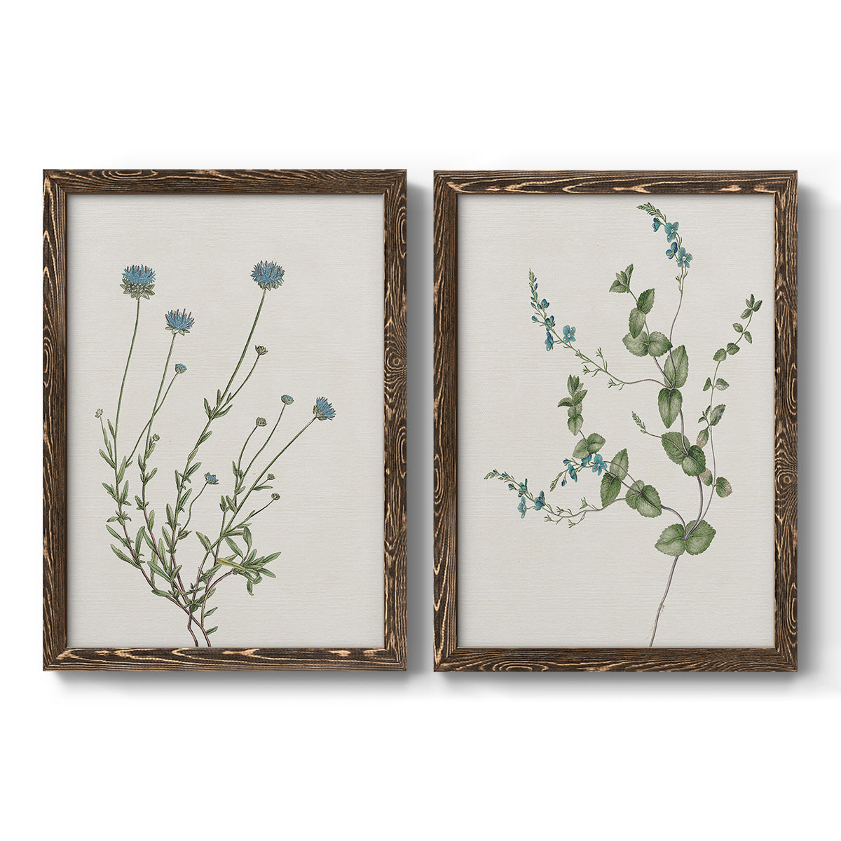 Blue Wispy I - Premium Framed Canvas 2 Piece Set - Ready to Hang