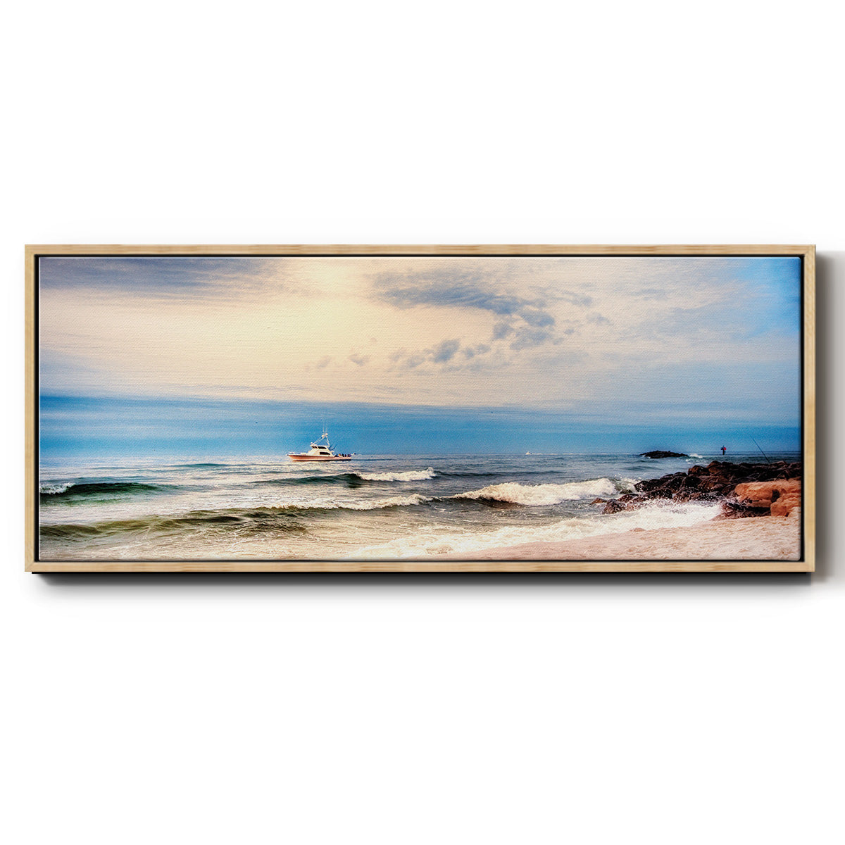Heading to Sea - Floater Framed Canvas Print