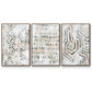 Sand Glyphs I - Framed Premium Gallery Wrapped Canvas L Frame 3 Piece Set - Ready to Hang