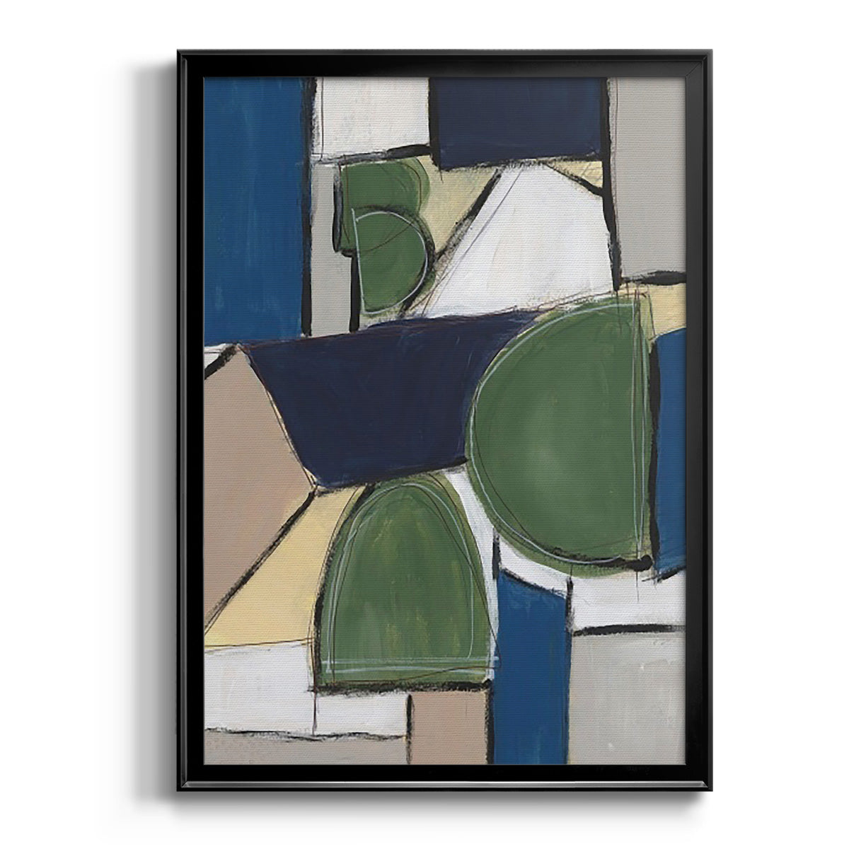 Spatial Mix II - Modern Framed Canvas Print