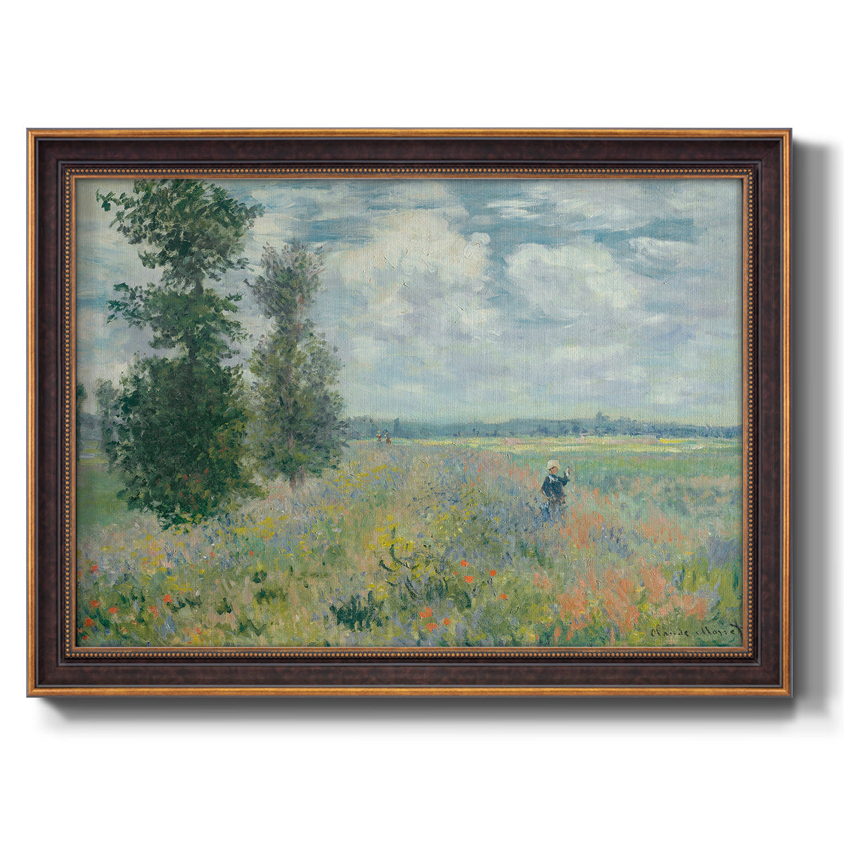 Poppy Field, Argenteuil - Ornate Framed Canvas Print