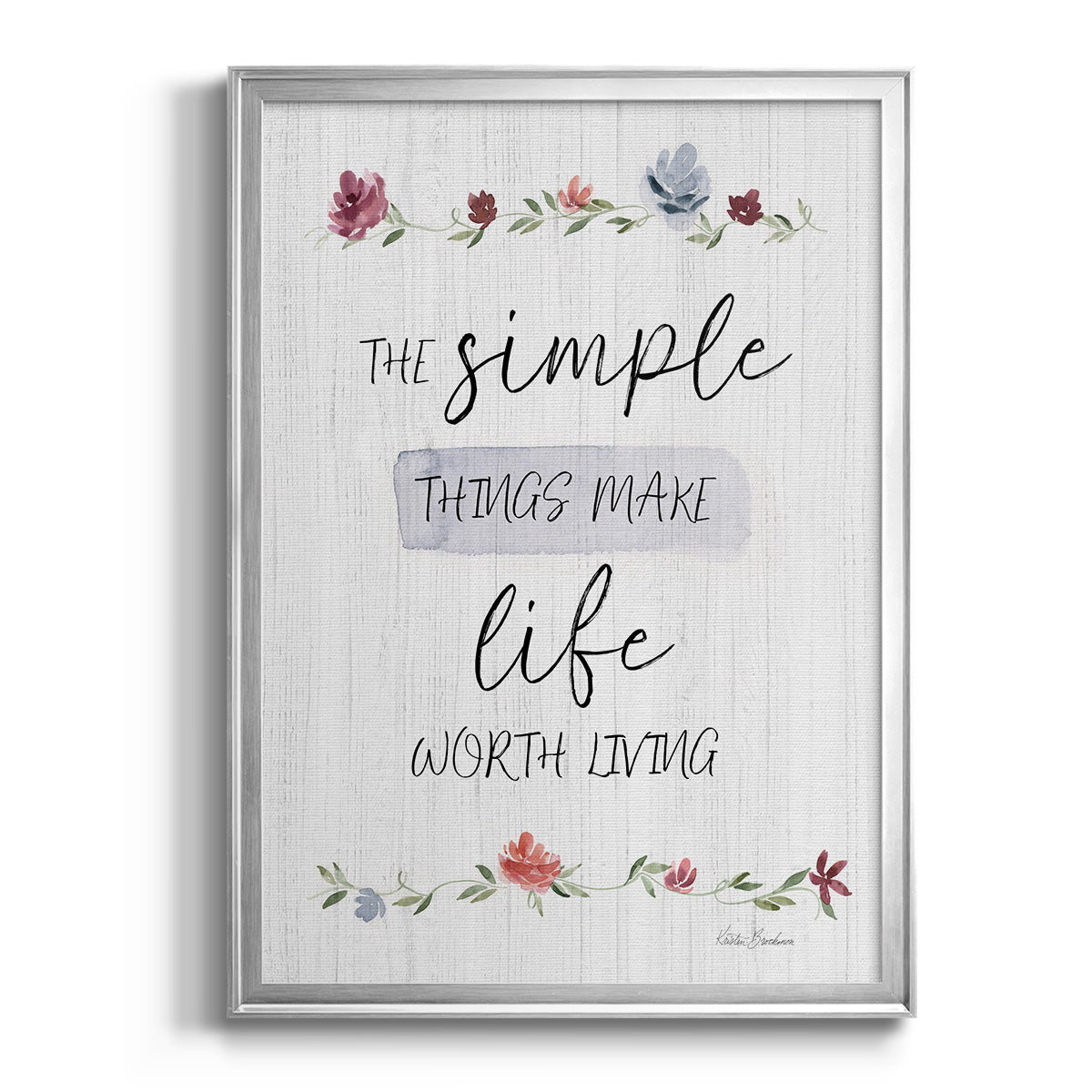 The Simple Things - Modern Framed Canvas Print