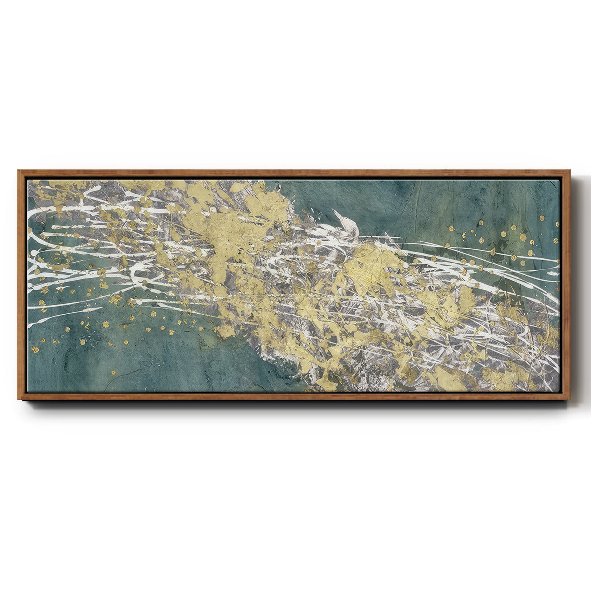 Mistral VI in Sea Green - Floater Framed Canvas Print