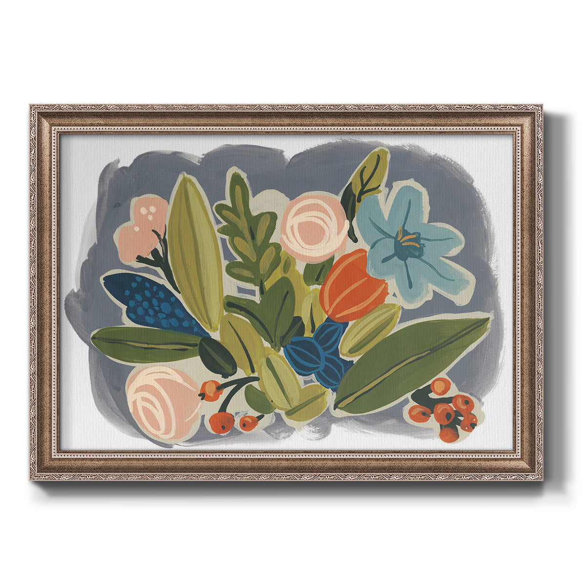 Bright Botany II Premium Framed Canvas- Ready to Hang