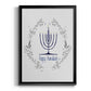 Happy Hanukkah II - Modern Framed Canvas Print